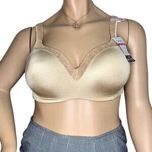 Playtex Secrets NWT Bra Lined Cups Adjustable Straps Nude Size 42D